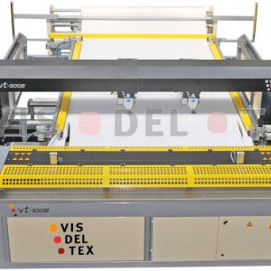 Overview of Visdeltex quilting machine VT 5002. Double head machine for continuous work