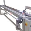 Overview of machine for cutting fabrics